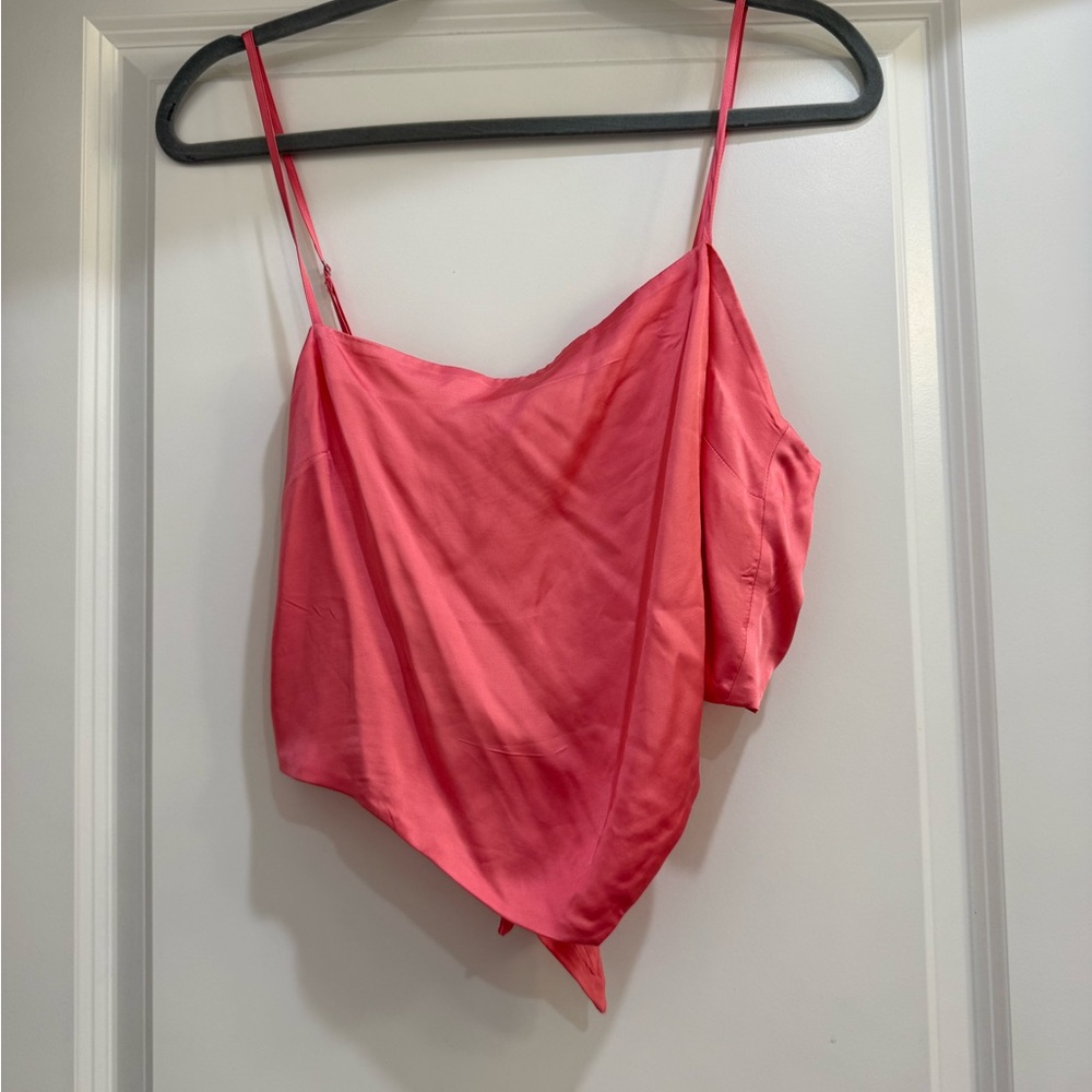 Gianni Bini Vibrant Pink Crop Top with bow tie back